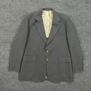 Vintage The Classic Collection Sport Coat Mens 48 Gray Two Button Sears Blazer